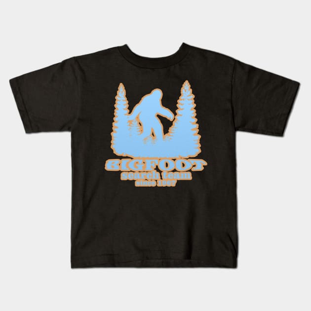 Bigfoot Search Team and Sasquatch T Shirts Kids T-Shirt by DHdesignerPublic